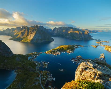 Lofoten Islands Norway Panorama Of Reinebringen One Of The Highest
