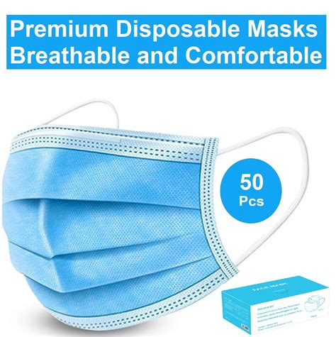 Iris ohyama kids mask disposable earloop type. Disposable Face Mask - 50 Pack - Disposable Face Masks, 3 ...