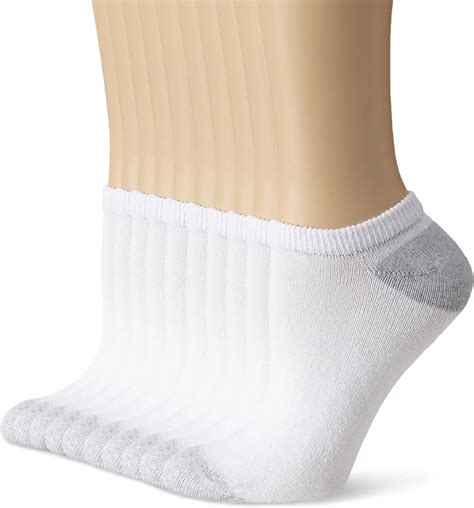 Jp Hanes Womens No Show Sock Pack Of 10 Whites Clothing And Accessories