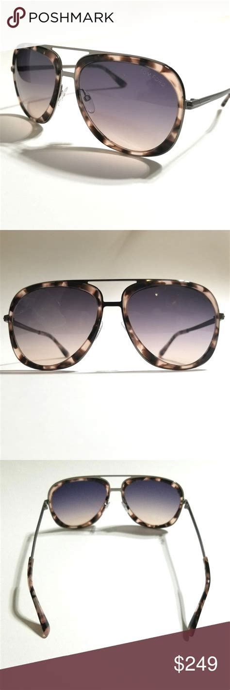 Tom Ford Sam Unique Purple Pink Shaded Lens Brown Look Classy And Unique In These Rare Pieces