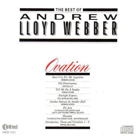 Andrew Lloyd Webber Ovation The Best Of Andrew Lloyd Webber Lp Comp Gat The Record Album