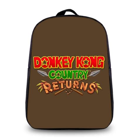 12″ Donkey Kong Backpack School Bag For Kids Baganime