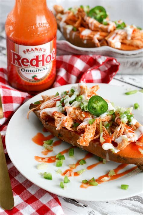 Throw everything together in your instant pot and voilà. Easy Instant Pot Buffalo Chicken Stuffed Sweet Potato