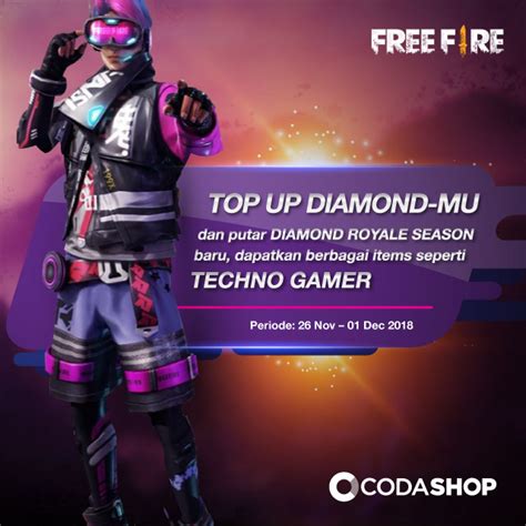 Free fire topup center official method thought extra diamond credited. Top Up Diamond Free Fire Kamu, Kostum Techno Gamer ...