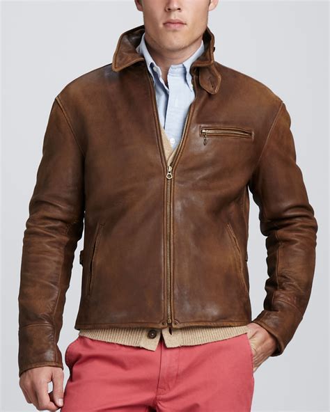 Polo Ralph Lauren Leather Newsboy Jacket