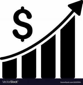 Sales Growth Bar Chart Flat Icon Royalty Free Vector Image