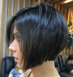 Short Angled Layered Bob Haircuts