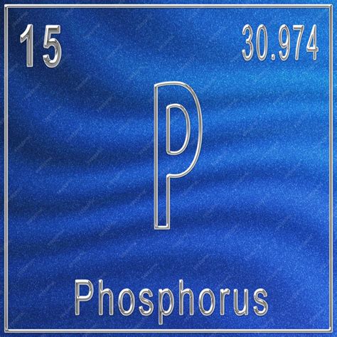 Elemento Químico Fósforo Signo Con Número Atómico Y Peso Atómico