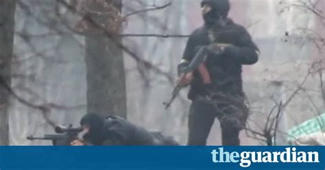 Ukrainian Police Fire At Protesters In Kiev Video World News The