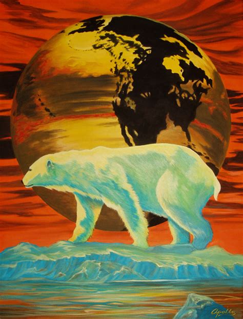 Barely Global Warming Acrylic Painting By Environmental Artist Apollo