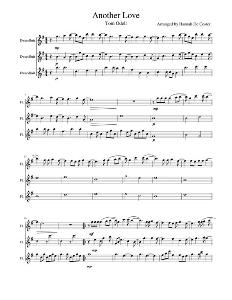 Tom Odellanother Love Sheet Music For Flute Mixed Trio