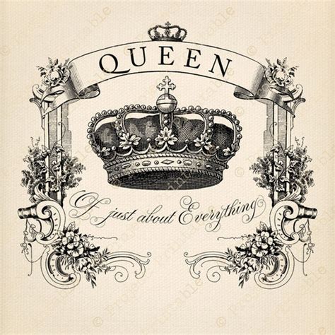 Queen Of Just About Everything Quote Instant Download Royal Etsy