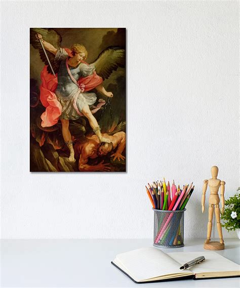 Guido Reni The Archangel Michael Defeating Satan Replica Wrapped Canva