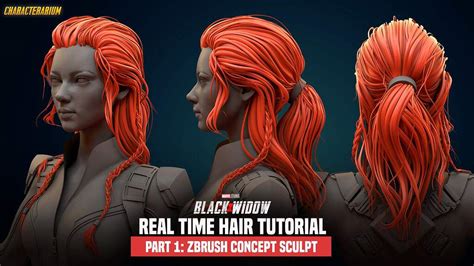 Black Widow Zbrush Hair Sculpt Tutorial Zbrushcentral