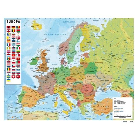 Mapa Europa Politico Tienda Mapas Posters Pared Images