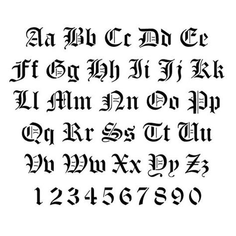 Stencils Alphabet Stencils Old English Lettering Stencils
