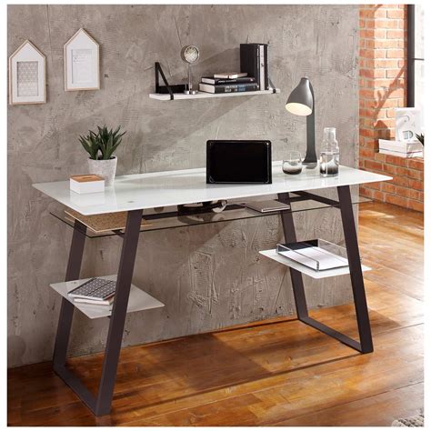 Serenity Glass Home Office Desk Computer Desks