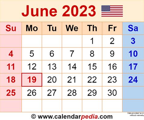 June 2023 Calendar With Holidays Get Calendar 2023 Update