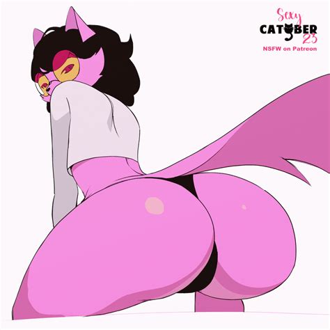 Rule 34 2023 2d Animation Animated Anthro Ass Biped Black Hair Black Panties Cat Ears Cat Tail