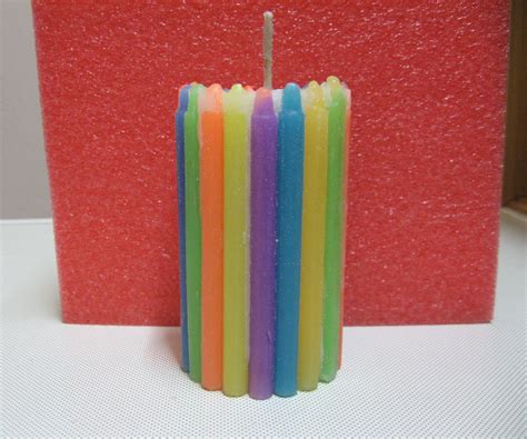 How To Make A Rainbow Candle Using Smaller Candles 12