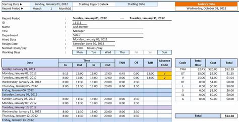 Timesheet Calculator With Lunch Excel Templates