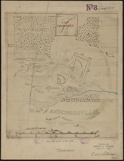 Map Of Andersonville Sumter Co Georgia Digital Commonwealth