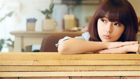 Beautiful Asian Girl Portrait Desktop Background