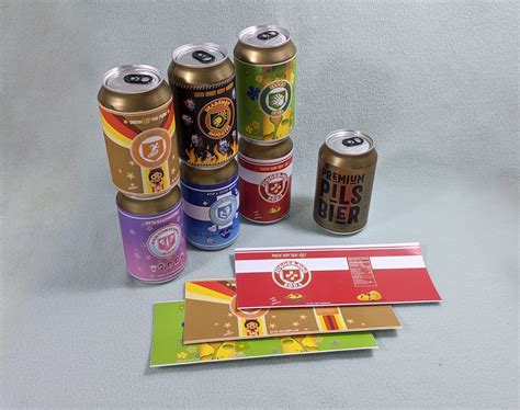 Perk A Cola Soda Can Labels Full Set Including Tombstone Etsy