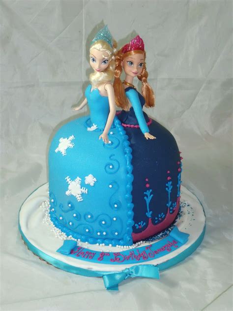 Elsa And Anna Double Doll Cake Frozen Birthday Party Frozen Birthday