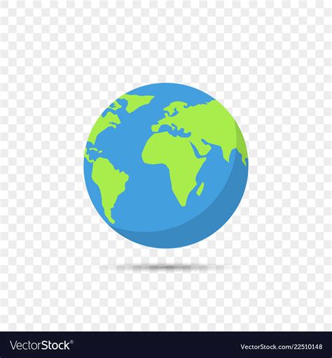 Earth Globe On Transparent Background Royalty Free Vector