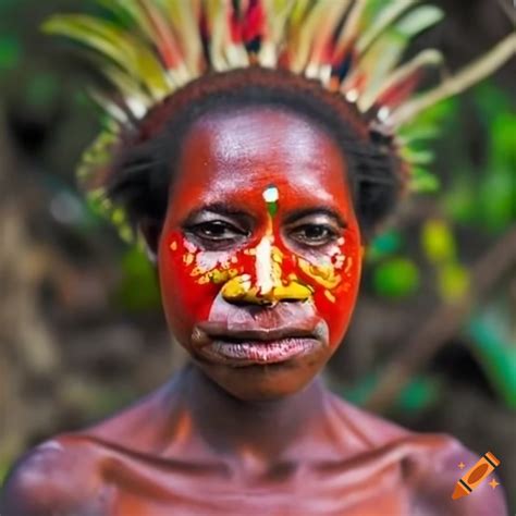 Portrait Of A Woman From Papua New Guinea