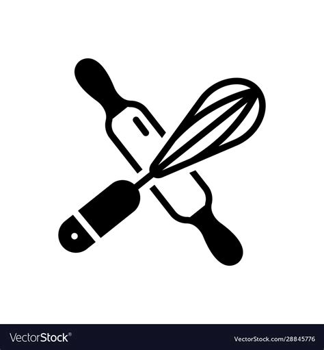 Crossed Rolling Pin And Whisk Royalty Free Vector Image
