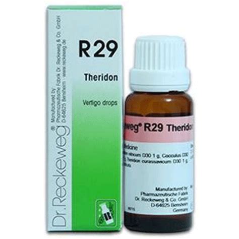 Buy Dr Reckeweg R29 Theridon Drops For Vertigo Online In Pakistan My