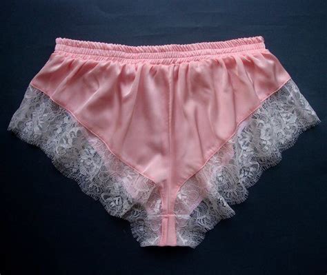 Pink Satin Sleep Shorts Sleepwear Shorts Panties High Lace Shorts