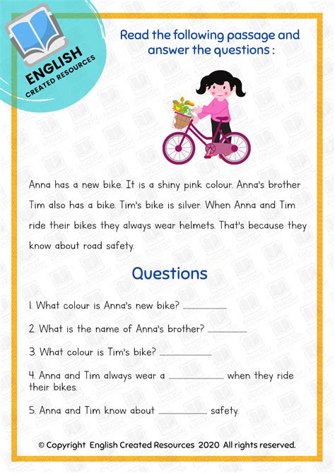 Reading Comprehension For Kids Worksheets English Created Resources