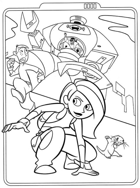 Kim Possible Battle Coloring Page Download Print Or Color Online For Free