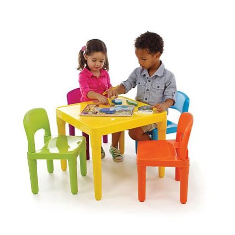 Tot Tutors Plastic Table And Chair Set Kids Table Set Kids Table