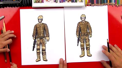 How To Draw A Soldier Art For Kids Hub