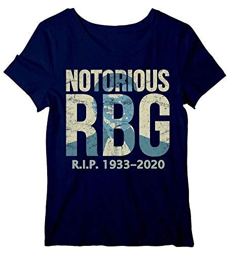 Rip Notorious Rbg Ruth Ginsburg 1933 2020 Womens T Shirt Navy Clothing And Accessories