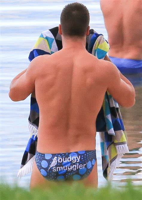 Beau Ryan Goes For A Swim In Budgy Smugglers Daily Mail Online