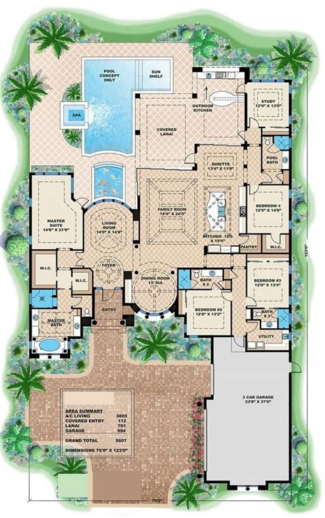Dream Contemporary Mediterranean House Plans Two Story Best Floor