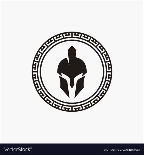 Spartan Greek Coin Logo Design Royalty Free Vector Image 55 Off