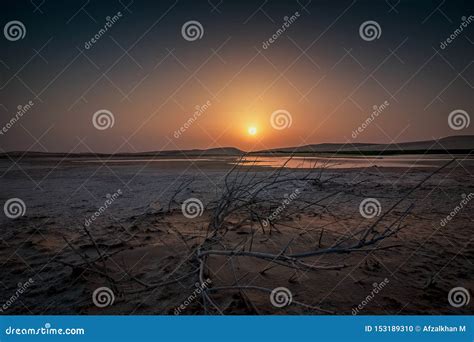 Beautiful Sunrise In Dammam Saudi Arabia Desert Stock Photo Image Of