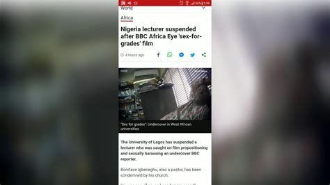 🔥🔥 🔥🔥 🔥africa nigeria lecturer suspended after bbc africa eye sex for grades film youtube