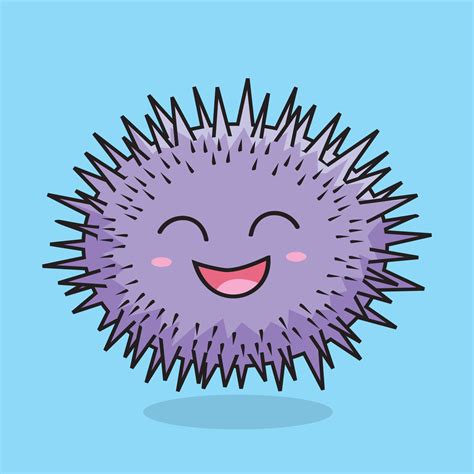 Urchin Cartoon Isolated Cute Illustrations 3641175 Vector Art At Vecteezy
