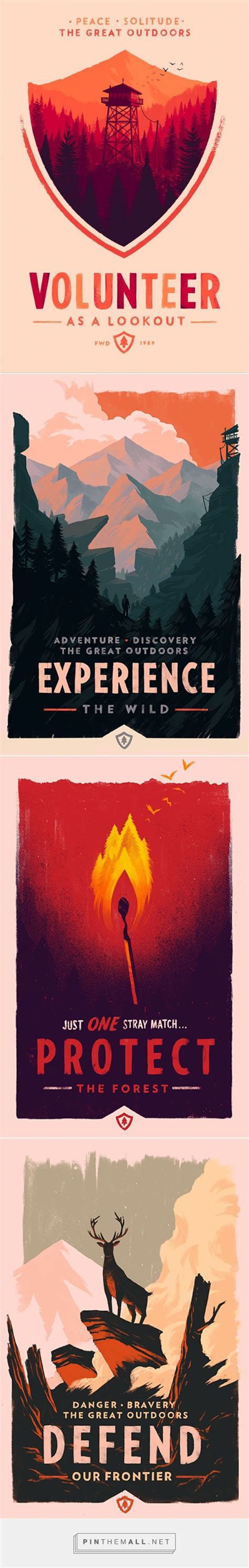 Firewatch — Olly Moss A Grouped Images Picture Pin Them All Wave