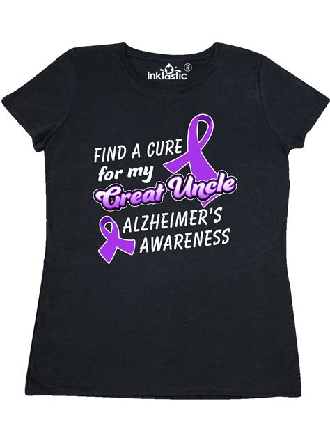 Inktastic Alzheimers Awareness Find A Cure For My Great Uncle Womens T Shirt
