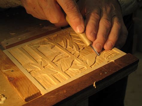 Carved Wood The Quiet Woodworker Carving A Low Relief Wood Tile 3