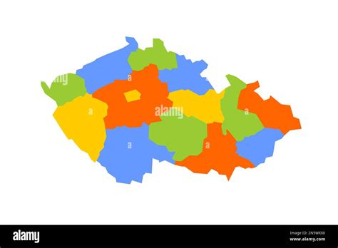 Czech Republic Political Map Of Administrative Divisions Regions