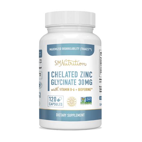 Smnutrition Zinc Supplement 30 Mg Chelated Zinc 30mg For Colds Highly Absorbable Zinc Pills
